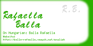 rafaella balla business card